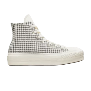 Converse Wmns Chuck Taylor All Star Lift Platform High 'Houndstooth Shine – Egret Pure Silver 'Aigrette/Argent pur/Aigrette A04276C