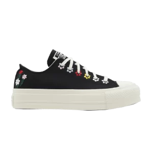 Converse Wmns Chuck Taylor All Star Lift Platform Low 'Floral Broderie' Baskets Noir/Multi/Aigrette A02566F