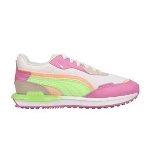 Puma Wmns City Rider 'Translucent' Baskets Blanc/Effervescent Lime/Opera Moor 385404 01