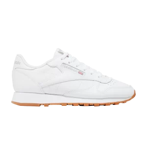 Reebok Wmns Classic Leather 'White Grey Gum' Baskets Chaussures Blanches/Pure Gris 3/Rubber Gum 3 GY0956