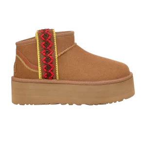 Baskets UGG Wmns Classic Ultra Mini Platform 'Braid – Chestnut 'Chestnut 1138491 CHE