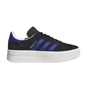 adidas Wmns Gazelle Bold 'Black Lucid Blue' Baskets Noir/Bleu Lucid/Or Métallique HQ4408