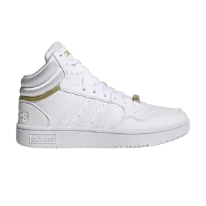 adidas Wmns Hoops 3.0 Mid Classic 'Gold Metallic' Blanc Nuage/Blanc Nuage/Or Métallique GY4752