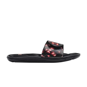 Under Armour Wmns Ignite 6 Graphic Strap Slide 'Black Afterglow' Noir/Afterglow 3024453 006