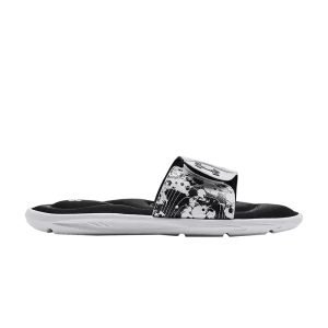 Under Armour Wmns Ignite 6 Graphic Strap Slide 'Noir Blanc' Noir/Blanc 3024453 002