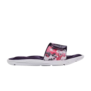 Under Armour Wmns Ignite 6 Graphic Strap Slide 'Floral Camo' Baskets Violet switch/Blanc 3024453 501