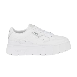 Baskets Puma Wmns Mayze Stack Leather 'Triple White 'Blanc 384412 01