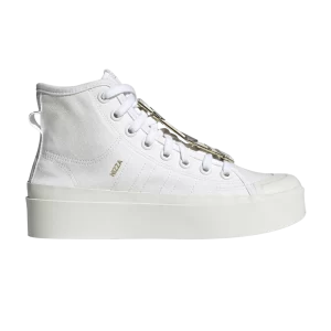 adidas Wmns Nizza Bonega Mid 'Marbled Lace' Baskets Blanc Nuage/Blanc Nuage/Or Métallique GY1553