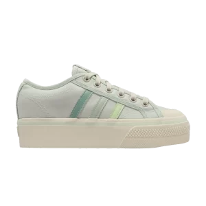 adidas Wmns Nizza Platform 'Cream White Green' Baskets Blanc Crème/Presque Citron Vert/Blanc Miracle GX4605