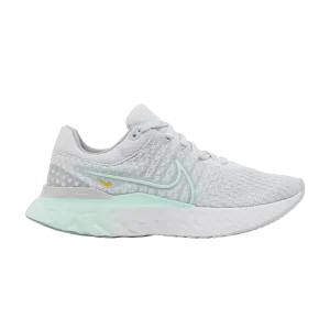 Nike Wmns React Infinity Run Flyknit 3 'Pure Platinum Mint Foam' Platine pur/Blanc/Vert à peine/Mousse menthe DD3024 007