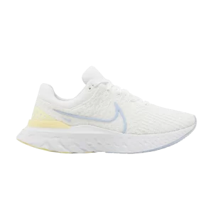 Nike Wmns React Infinity Run Flyknit 3 'White Light Marine' Blanc/Marine claire/Teinte citron DD3024 100