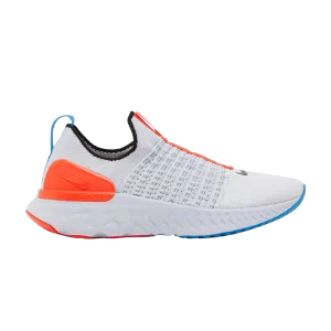 Nike Wmns React Phantom Run Flyknit 2 'Gris Bright Crimson' Gris football/Marine clair/Cramoisi brillant/Noir DV2179 001