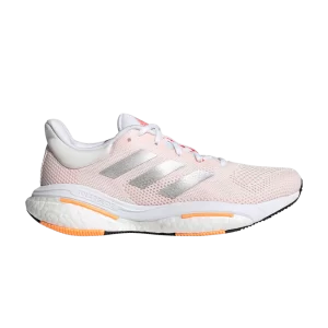 adidas Wmns SolarGlide 5 'White Silver Metallic' Baskets Blanc Noyau/Argent Métallique/Orange Flash Light GX5496