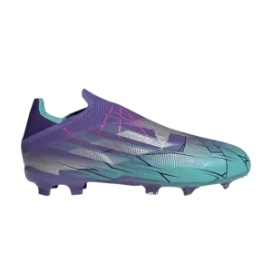 adidas X Speedflow+ FG J 'Purple Rush Mint Rush' Violet Peak/Argent Métallique/Mint Rush GW7443