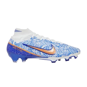 Nike Zoom Mercurial Superfly 9 Elite CR7 FG 'Azulejo' Blanc/Concorde/Bleu moyen/Cuivre métallique DQ5293 182