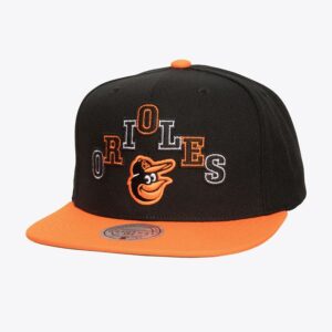 Casquette Snapback Uprise Black Baltimore Orioles Mitchell & Ness Noir 1594021