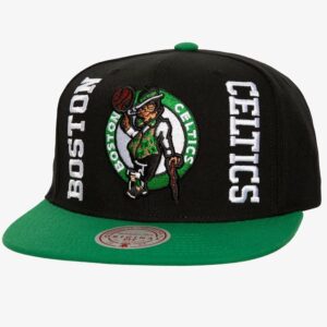 Casquette de baseball Mitchell & Ness noir Boston Celtics bannières Up Snapback chapeau noir 1593439