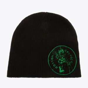 Mitchell & Ness Bonnet en tricot noir Boston Celtics Hardwood Classics Varsity Patch Noir 1593381
