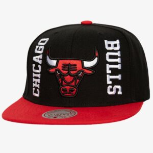 Casquette de baseball Mitchell & Ness noir Chicago Bulls bannières Up Snapback chapeau noir 1593430