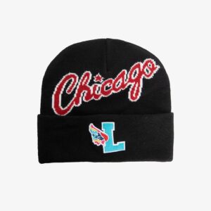 Mitchell & Ness Black Chicago Bulls My Towns Leaders Bonnet en tricot à revers Noir 1593615
