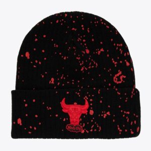 Mitchell & Ness Black Chicago Bulls Nep Bonnet en tricot à revers Noir 1593479