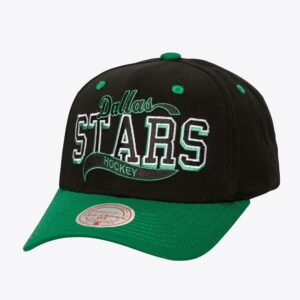 Mitchell & Ness Black Dallas Stars Block Sweep Pro Vintage Chapeau réglable Noir 1593923