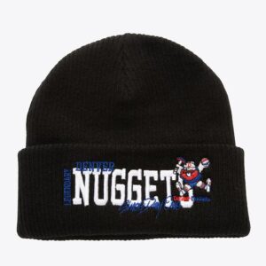Mitchell & Ness Black Denver Nuggets Billboard Vintage Logo Bonnet en tricot à revers Noir 1593545