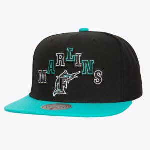 Casquette de baseball Mitchell & Ness noir Florida Marlins Cooperstown Collection Uprise Snapback Hat noir 1594016