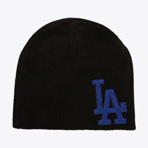 Mitchell & Ness Bonnet en tricot noir Los Angeles Dodgers Varsity Patch Noir 1594258