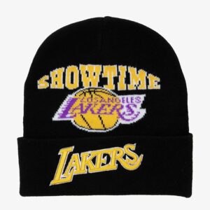 Mitchell & Ness Bonnet en tricot à revers noir Los Angeles Lakers Hardwood Classics Team Origins Noir 1593500