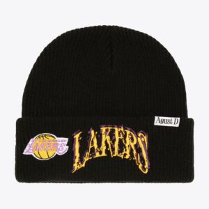 Mitchell & Ness Bonnet en tricot à revers SUGA Glitch des Lakers de Los Angeles noir noir 1593369
