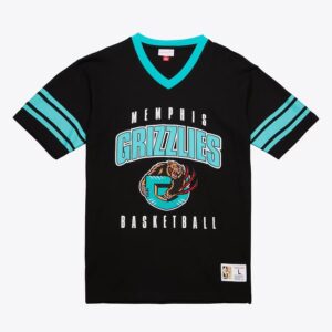 Mitchell & Ness noir Memphis Grizzlies Hardwood Classics rétro Logo t-shirt à col en v noir 1590642
