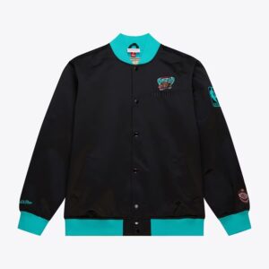 Mitchell & Ness Noir Memphis Grizzlies Team OG 3.0 Satin Full Snap Veste Noir 1591761