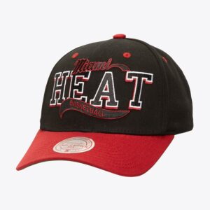 Mitchell & Ness Chapeau réglable noir Miami Heat Block Sweep Pro noir 1592588