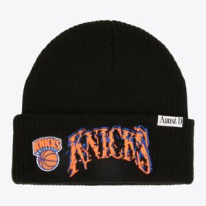 Mitchell & Ness Noir New York Knicks SUGA Glitch Bonnet en tricot à revers Noir 1593360