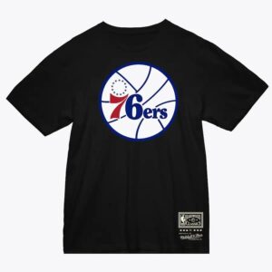 Mitchell & Ness T-shirt noir avec logo de l'équipe des Philadelphia 76ers Noir 1590966