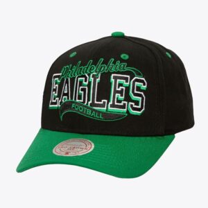 Mitchell & Ness Chapeau réglable noir Philadelphia Eagles Block Sweep Pro noir 1593888