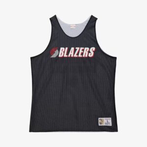 Mitchell & Ness Noir Portland Trail Blazers Vintage Logo Mesh Practice Débardeur Noir 1591448