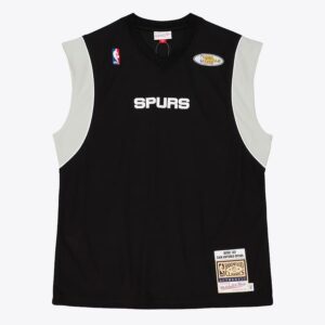 Mitchell & Ness Noir San Antonio Spurs 2002-03 Chemise de tir authentique sans manches Noir 1591579