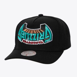 Mitchell & Ness Noir Vancouver Grizzlies Hardwood Classics Upside Pro Snapback Chapeau Noir 1592259