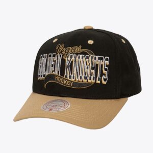 Mitchell & Ness Black Vegas Golden Knights Block Sweep Pro Chapeau réglable Noir 1593928