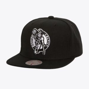 Mitchell & Ness Noir Blanc Boston Celtics Evergreen OG Snapback Chapeau Noir 1592378