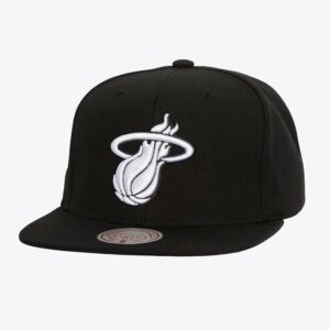 Mitchell & Ness Casquette Snapback Miami Heat Evergreen OG noir blanc noir 1592368