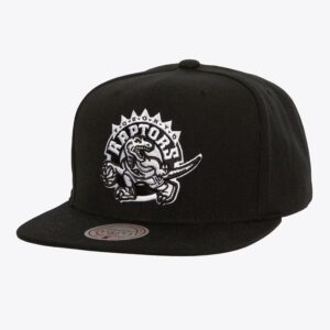 Mitchell & Ness Noir Blanc Toronto Raptors Hardwood Classics Evergreen OG Snapback Chapeau Noir 1592357