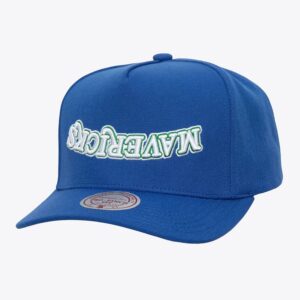 Mitchell & Ness Bleu Dallas Mavericks Hardwood Classics Upside Pro Snapback Chapeau Bleu 1592280