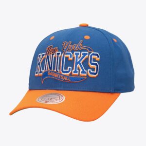 Mitchell & Ness Bleu New York Knicks Block Sweep Pro Casquette réglable Bleu 1592593