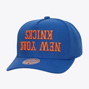 Casquette Snapback Bleu New York Knicks Upside Pro Mitchell & Ness Bleu 1592499
