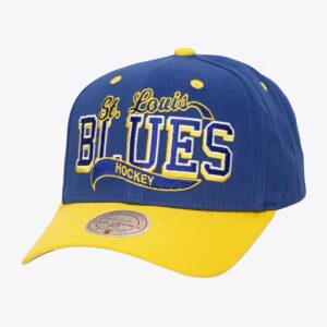 Mitchell & Ness Blue St. Casquette de baseball Louis Blues Block Sweep Pro Vintage Chapeau réglable Bleu 1593943