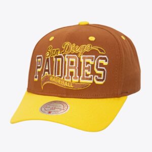 Mitchell & Ness Brown San Diego Padres Block Sweep Pro Chapeau réglable Marron 1593903