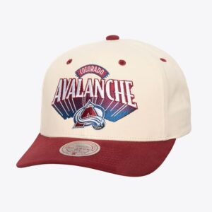 Mitchell & Ness Crème Colorado Avalanche Horizon Pro Crown Snapback Chapeau Crème 1593793